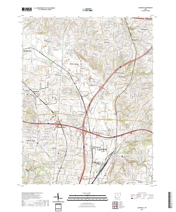 US Topo 7.5-minute map for Glendale OH