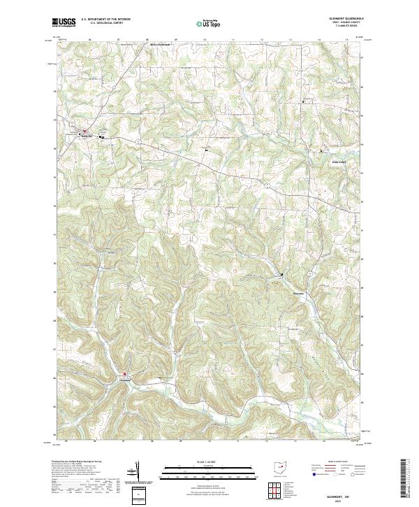 US Topo 7.5-minute map for Glenmont OH