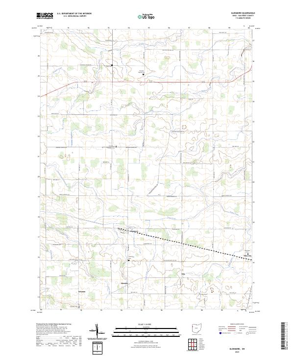 US Topo 7.5-minute map for Glenmore OH