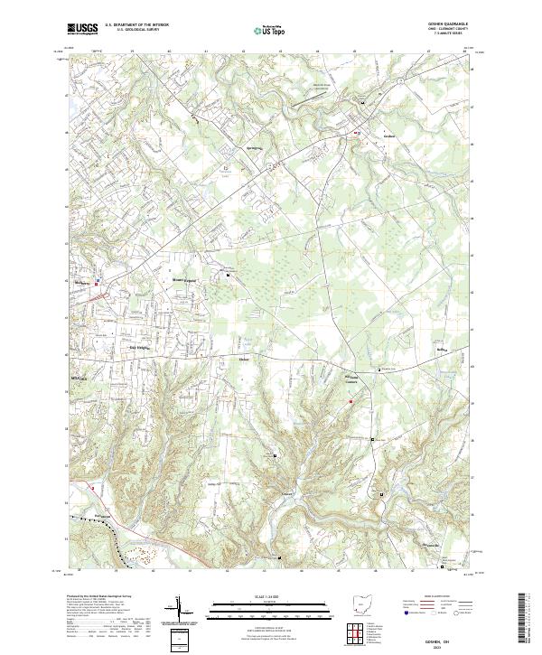 US Topo 7.5-minute map for Goshen OH