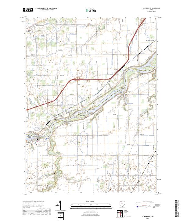 US Topo 7.5-minute map for Grand Rapids OH