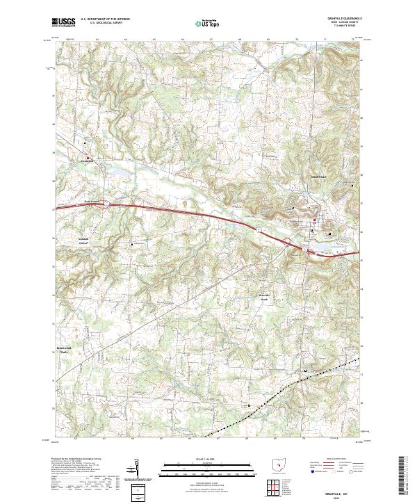 US Topo 7.5-minute map for Granville OH