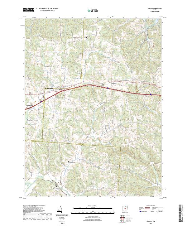 US Topo 7.5-minute map for Gratiot OH