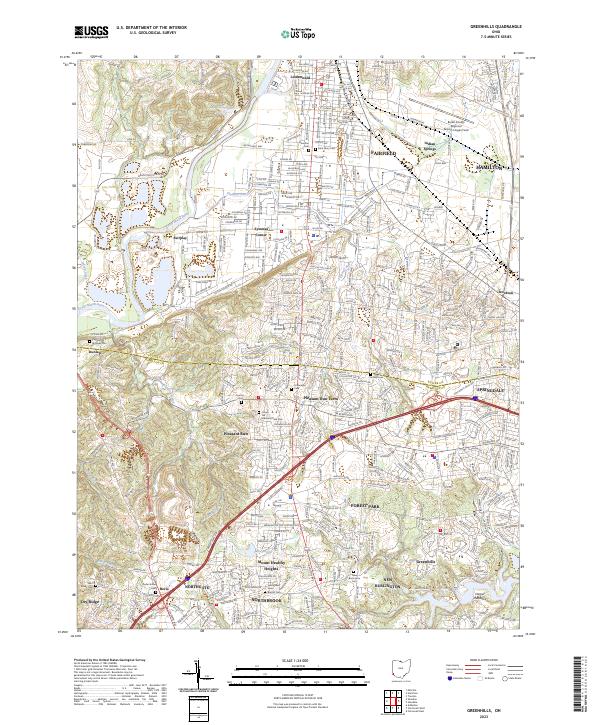 US Topo 7.5-minute map for Greenhills OH