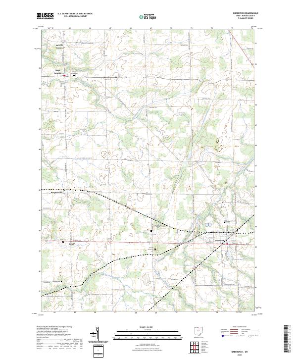 US Topo 7.5-minute map for Greenwich OH