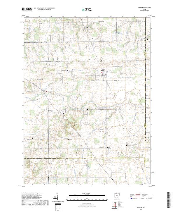 US Topo 7.5-minute map for Harrod OH