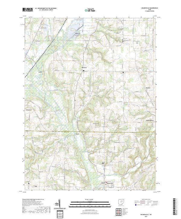 US Topo 7.5-minute map for Holmesville OH