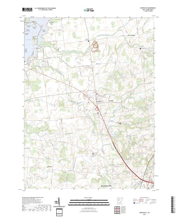 US Topo 7.5-minute map for Huntsville OH