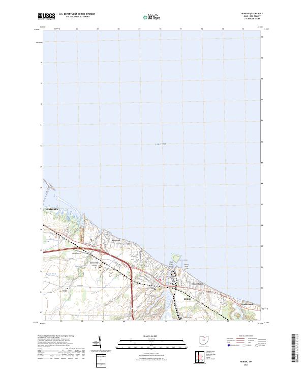 US Topo 7.5-minute map for Huron OH