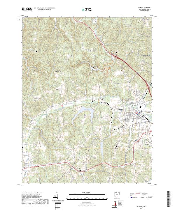 US Topo 7.5-minute map for Jackson OH