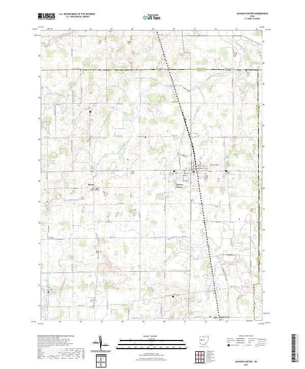 US Topo 7.5-minute map for Jackson Center OH