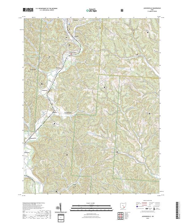 US Topo 7.5-minute map for Jacksonville OH