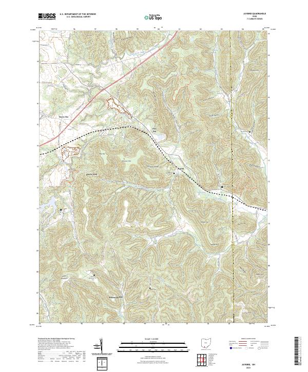 US Topo 7.5-minute map for Jaybird OH