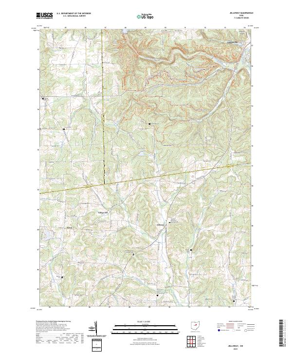 US Topo 7.5-minute map for Jelloway OH