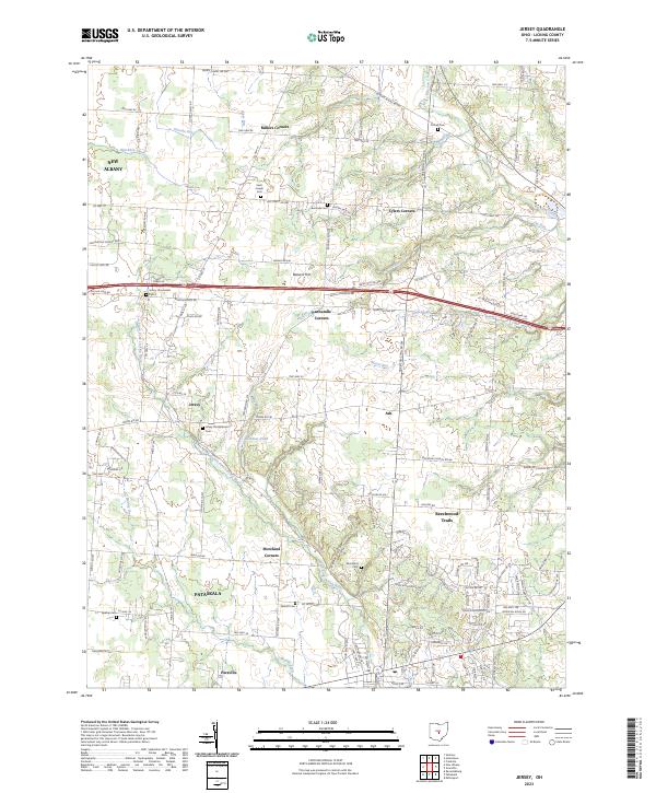 US Topo 7.5-minute map for Jersey OH