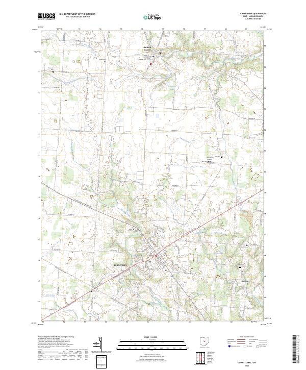 US Topo 7.5-minute map for Johnstown OH