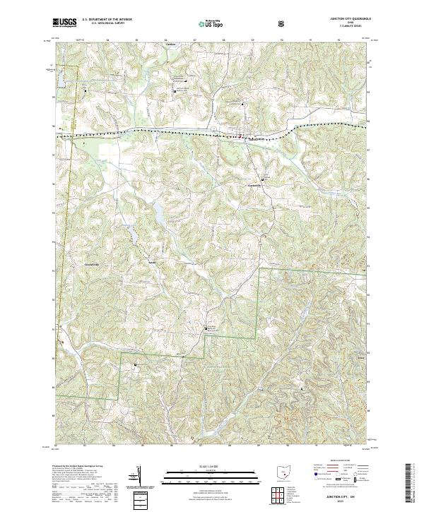 US Topo 7.5-minute map for Junction City OH