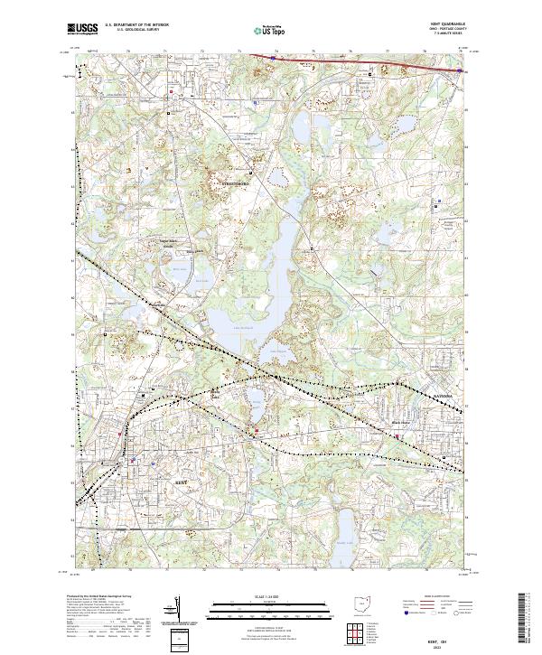 US Topo 7.5-minute map for Kent OH