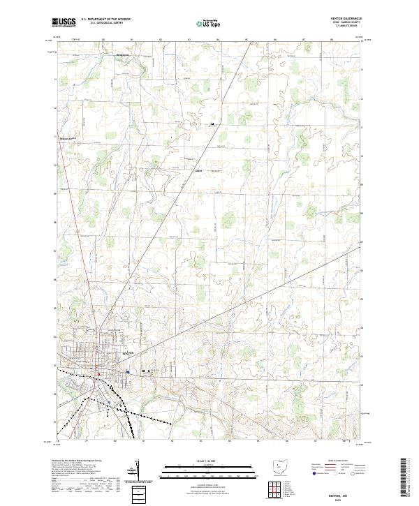 US Topo 7.5-minute map for Kenton OH