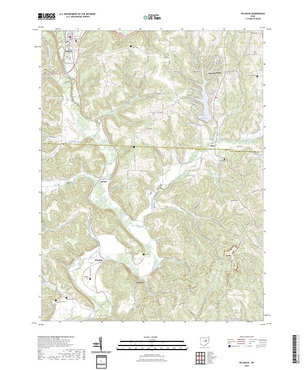 US Topo 7.5-minute map for Killbuck OH