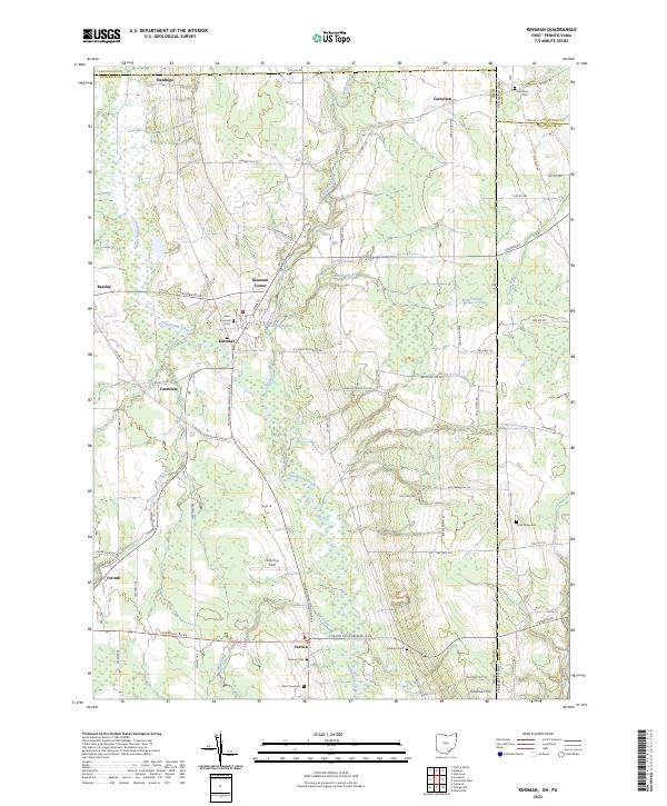 US Topo 7.5-minute map for Kinsman OHPA