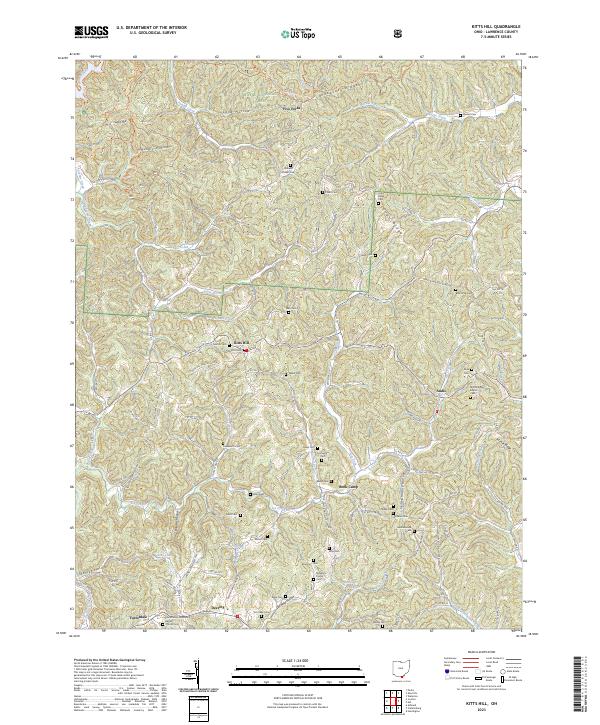 US Topo 7.5-minute map for Kitts Hill OH