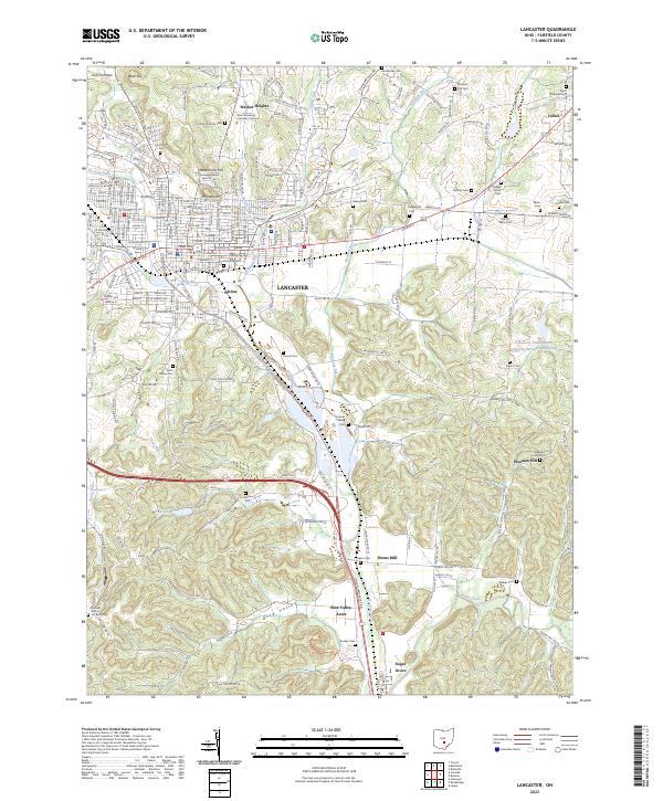 US Topo 7.5-minute map for Lancaster OH