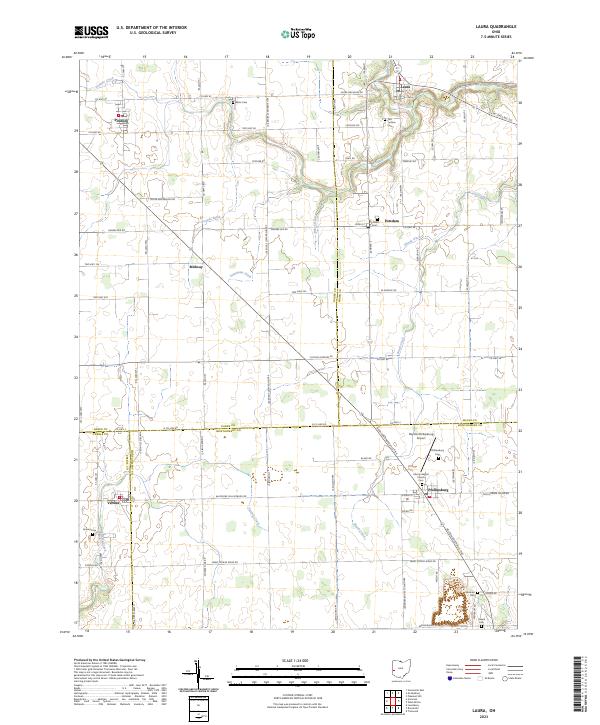 US Topo 7.5-minute map for Laura OH