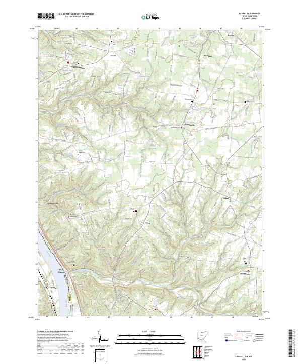 US Topo 7.5-minute map for Laurel OHKY