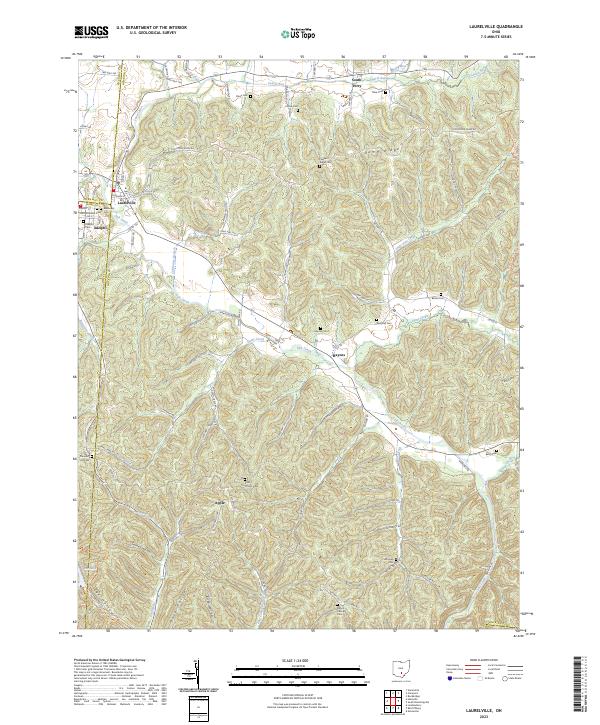 US Topo 7.5-minute map for Laurelville OH