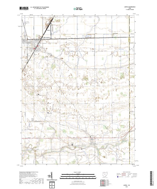 US Topo 7.5-minute map for Leipsic OH