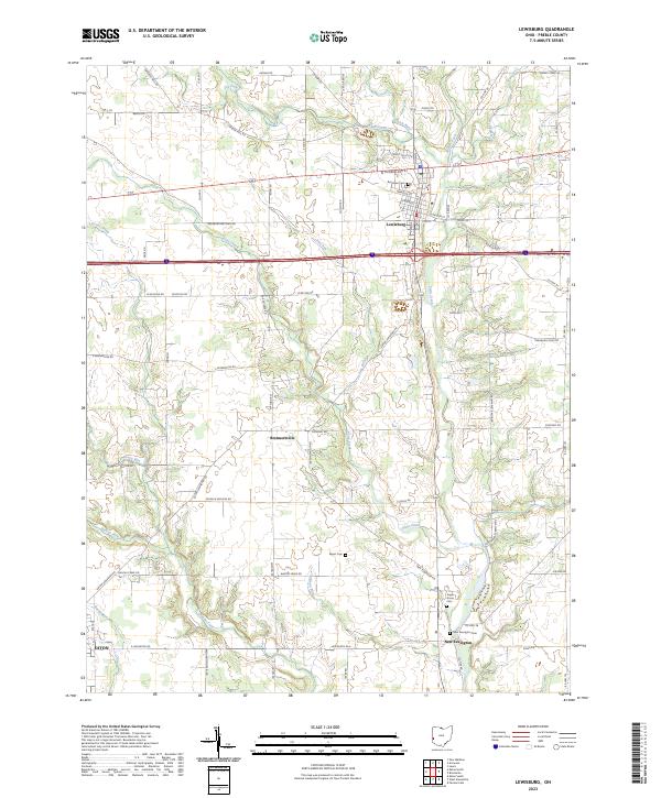 US Topo 7.5-minute map for Lewisburg OH