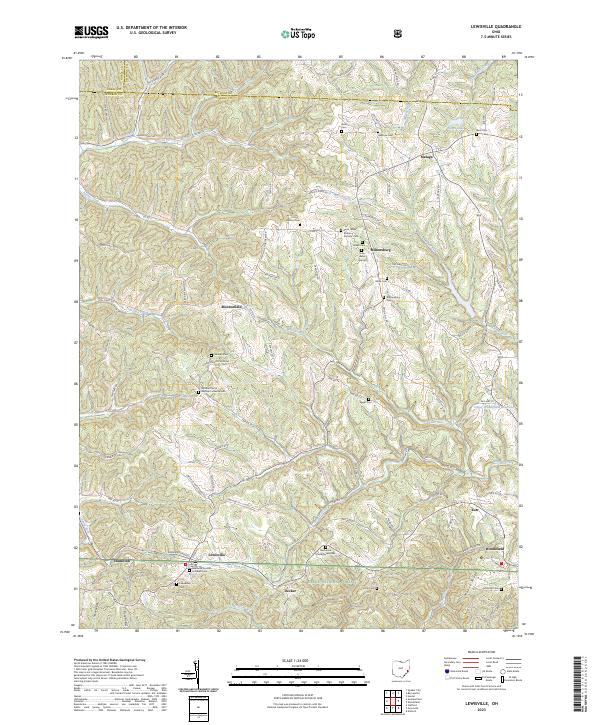 US Topo 7.5-minute map for Lewisville OH