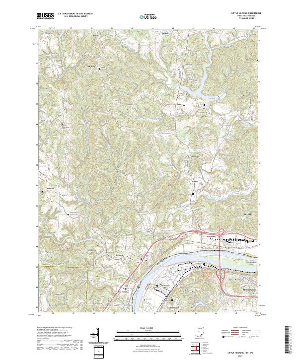 US Topo 7.5-minute map for Little Hocking OHWV