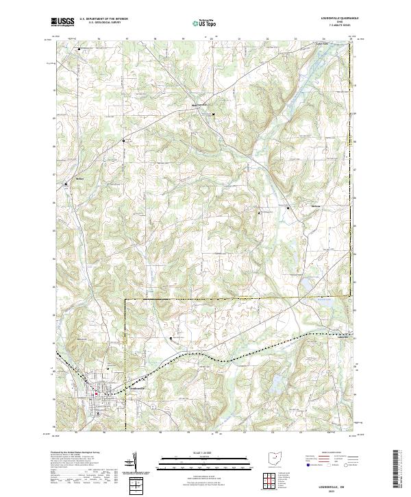 US Topo 7.5-minute map for Loudonville OH