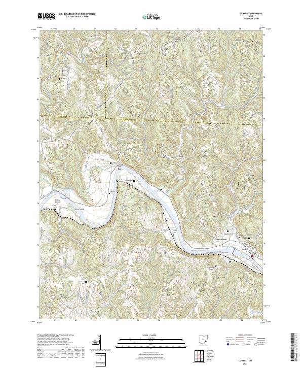 US Topo 7.5-minute map for Lowell OH