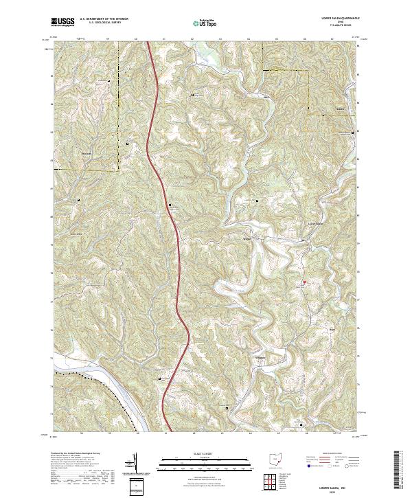 US Topo 7.5-minute map for Lower Salem OH