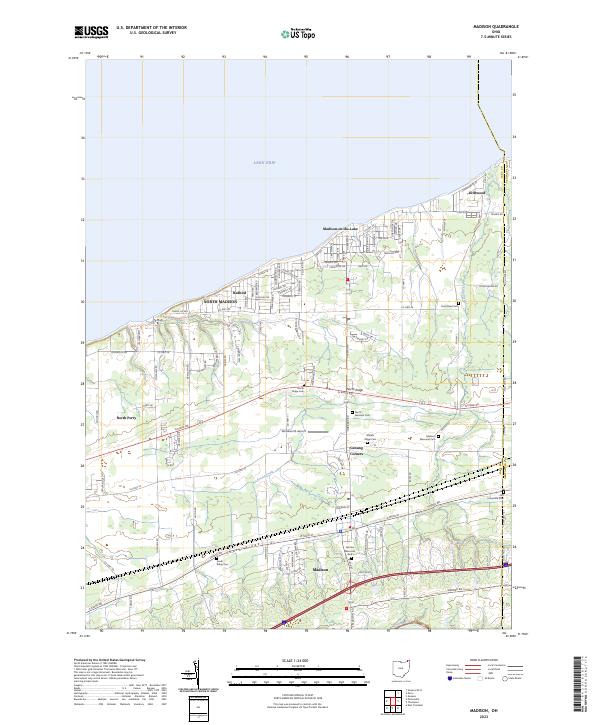 US Topo 7.5-minute map for Madison OH