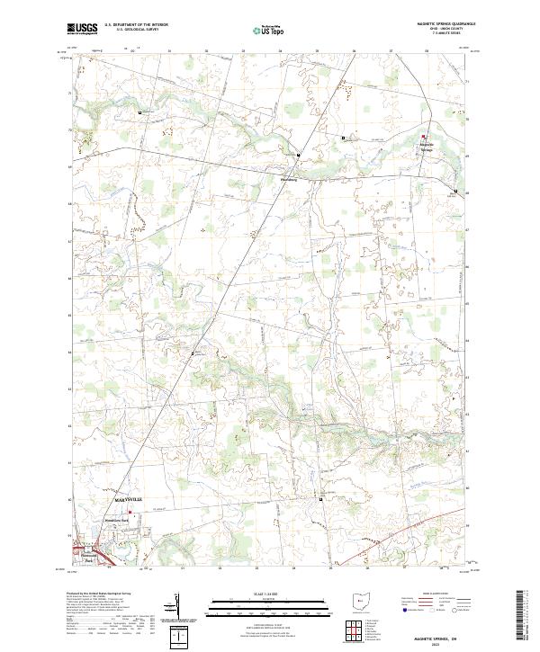 US Topo 7.5-minute map for Magnetic Springs OH