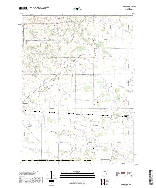 US Topo 7.5-minute map for Mark Center OH