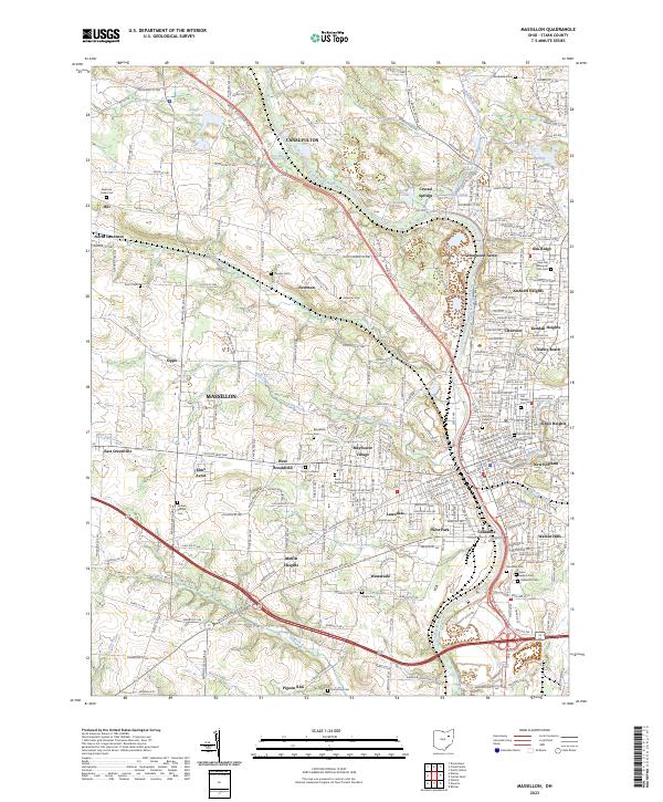 US Topo 7.5-minute map for Massillon OH