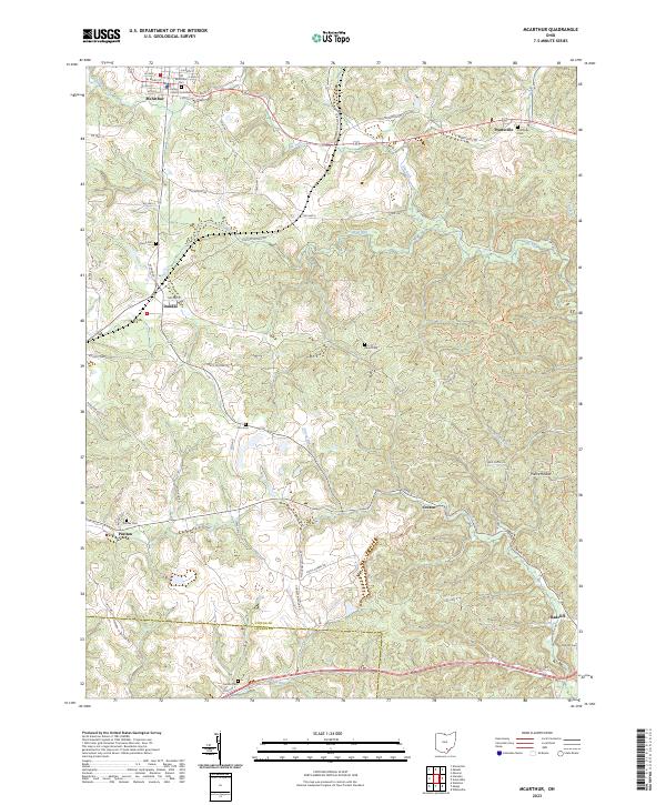 US Topo 7.5-minute map for McArthur OH