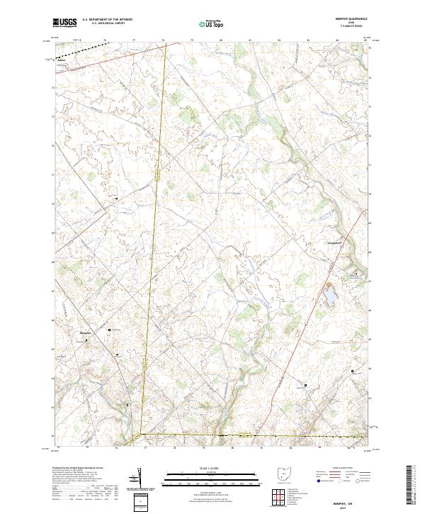 US Topo 7.5-minute map for Memphis OH