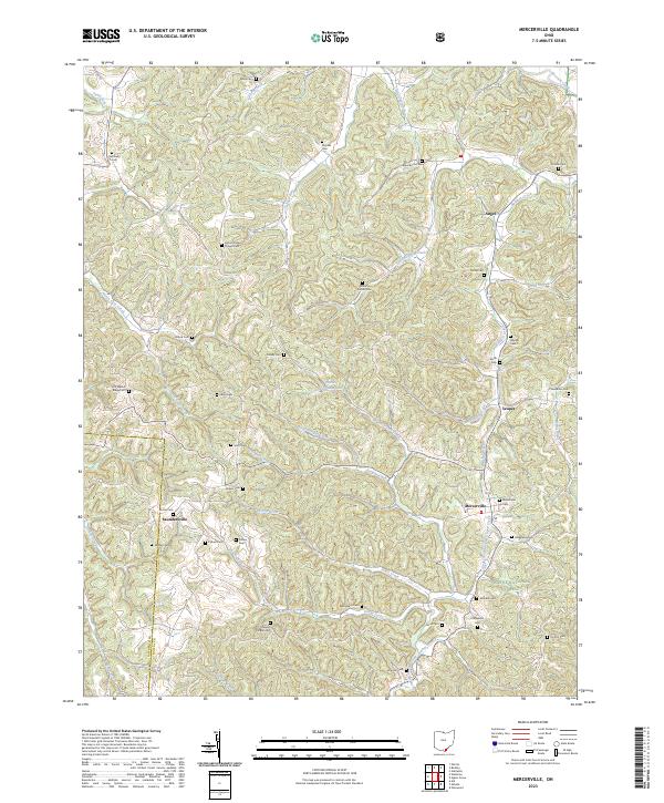 US Topo 7.5-minute map for Mercerville OH