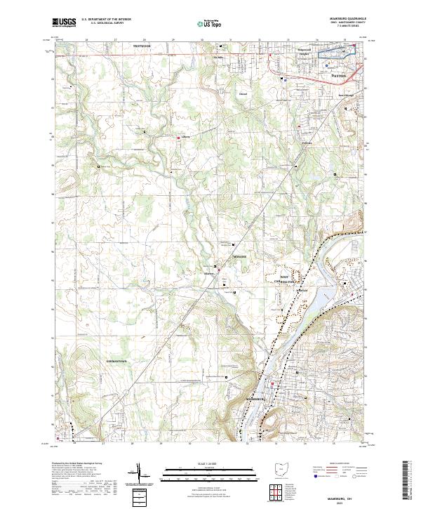 US Topo 7.5-minute map for Miamisburg OH