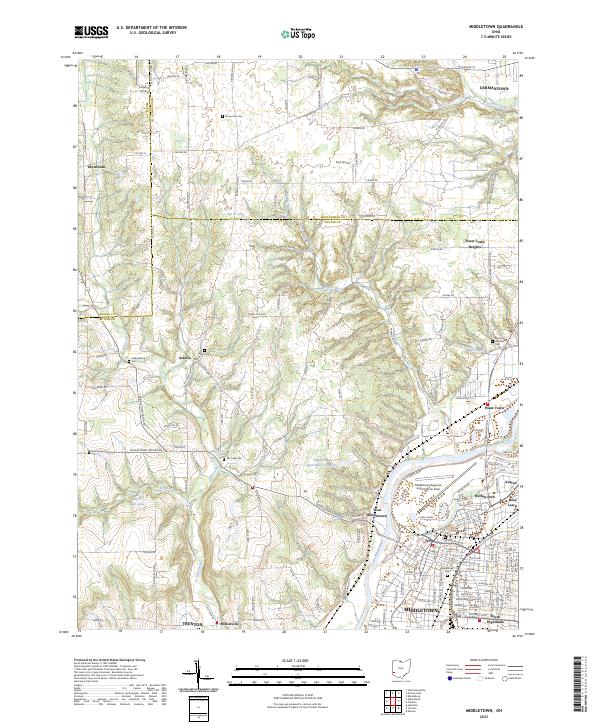 US Topo 7.5-minute map for Middletown OH