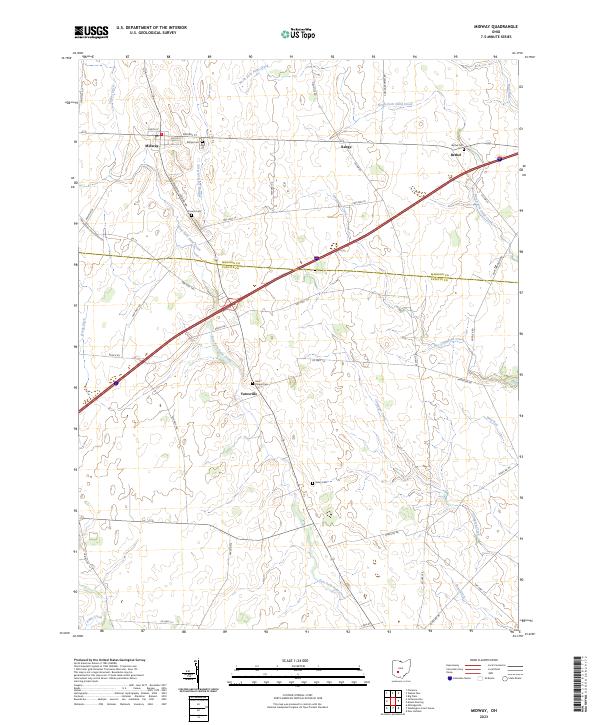 US Topo 7.5-minute map for Midway OH