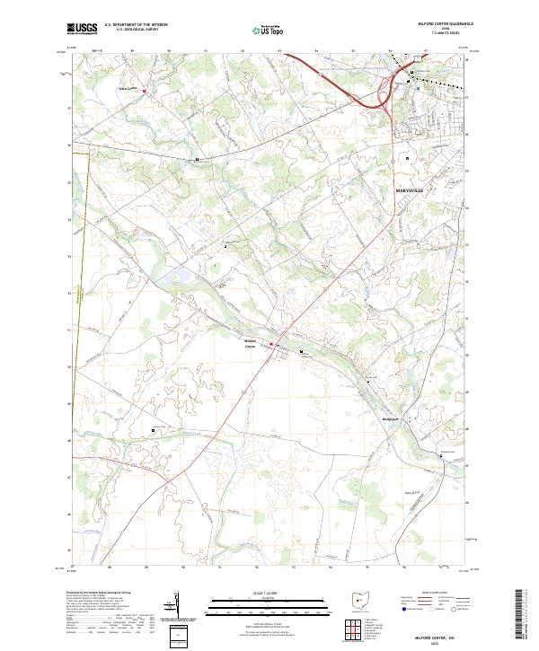 US Topo 7.5-minute map for Milford Center OH