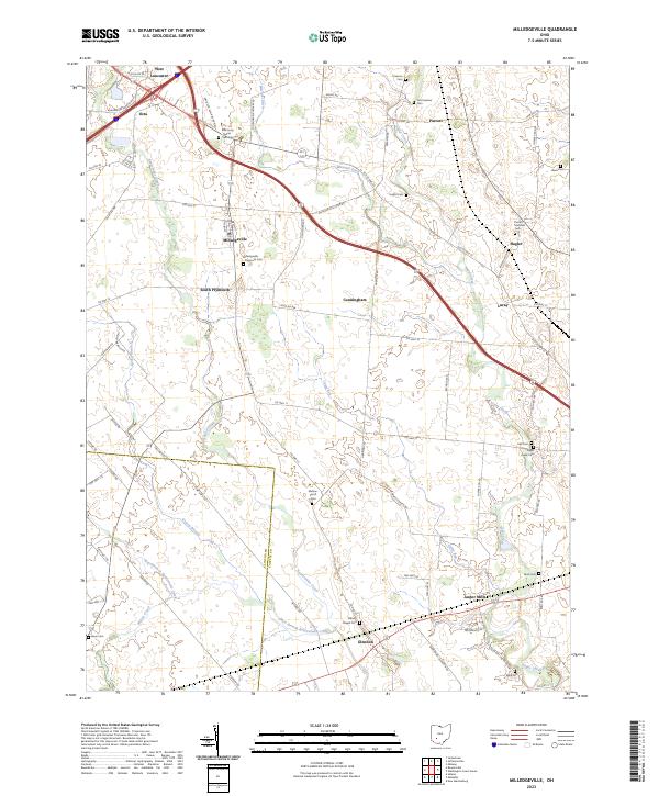 US Topo 7.5-minute map for Milledgeville OH