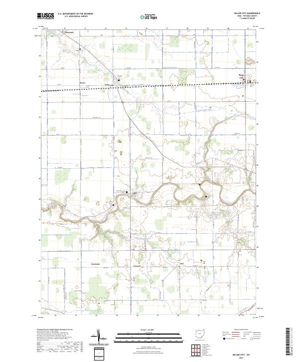 US Topo 7.5-minute map for Miller City OH